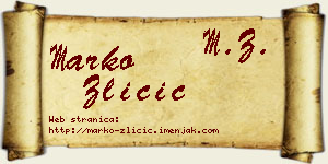Marko Zličić vizit kartica